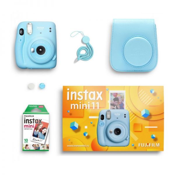 Fujifilm Instax Mini 11 SKY BLUE GEOMETRIC SET