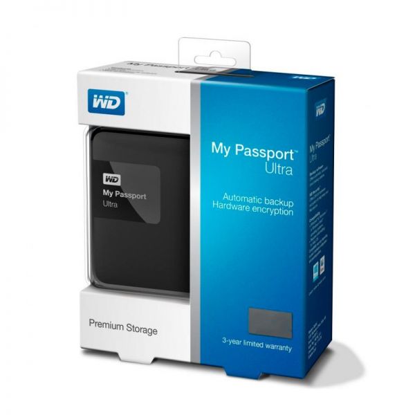 Внешний жёсткий диск WD My Passport Ultra WDBDDE0010BBK-EEUE 1000ГБ 2,5" 5400RPM USB 3.0 Black