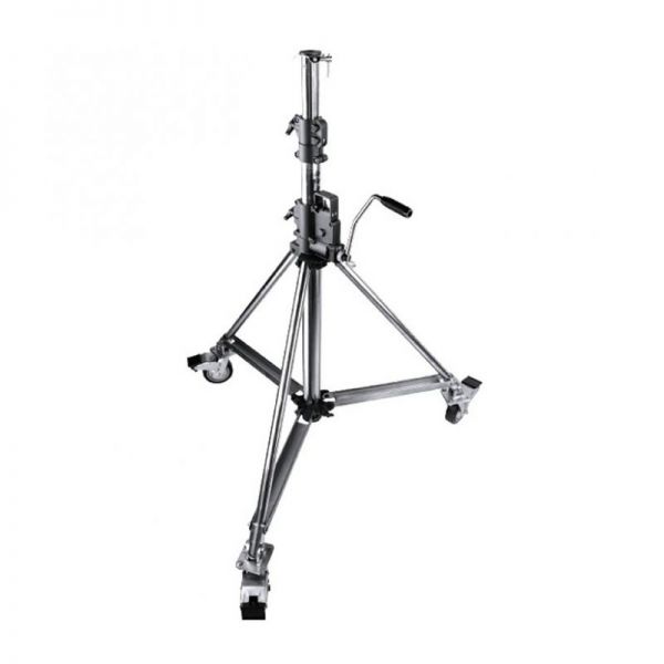 KUPO 485 Heavy Duty Wind-Up low Base Stand w/c Стойка на колёсах (140-270см) с редукторной колонной