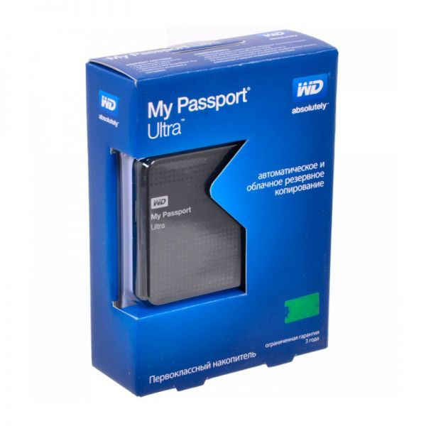 Внешний жесткий диск WD My Passport Ultra WDBBRL5000ABL-EEUE 500ГБ 2,5" 5400RPM USB 3.0 Blue