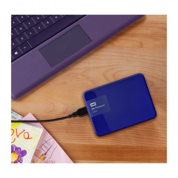 Внешний жесткий диск WD My Passport Ultra WDBNFV0030BBL-EEUE 3000ГБ 2,5" 5400RPM USB 3.0 Blue