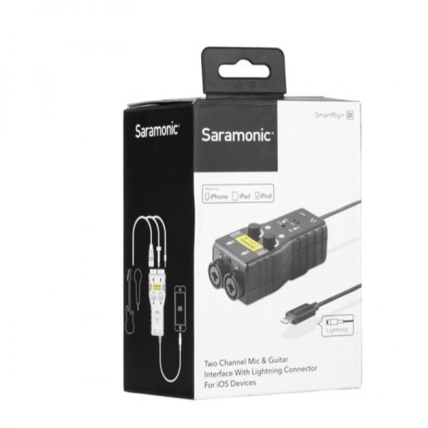 Адаптер Saramonic SmartRig+ Di для микрофона и гитары двухканальный на Apple Lightning Audio