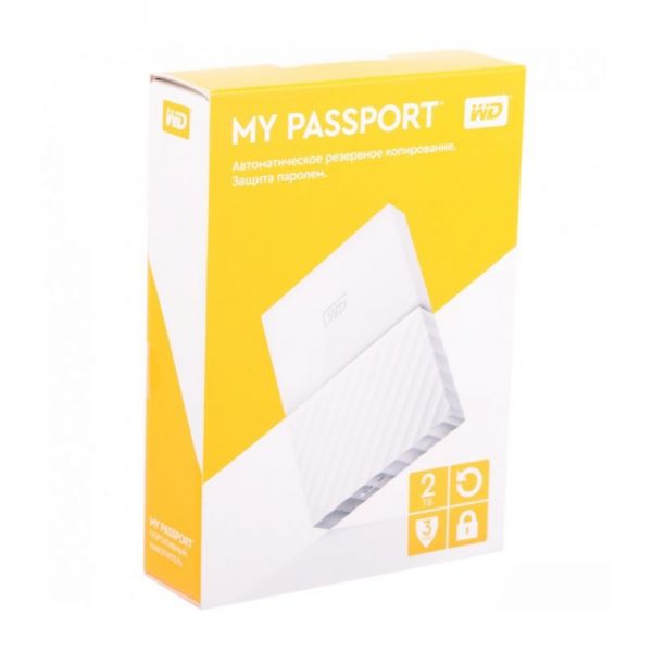 Внешний жесткий диск WD My Passport WDBUAX0020BWT-EEUE 2TB 2,5" USB 3.0 White