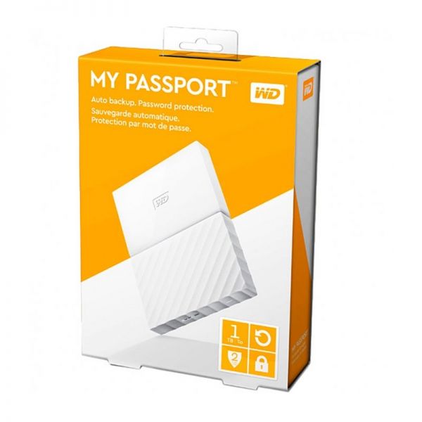 Внешний жёсткий диск WD My Passport WDBBEX0010BWT-EEUE white 1TB 2,5" USB 3.0