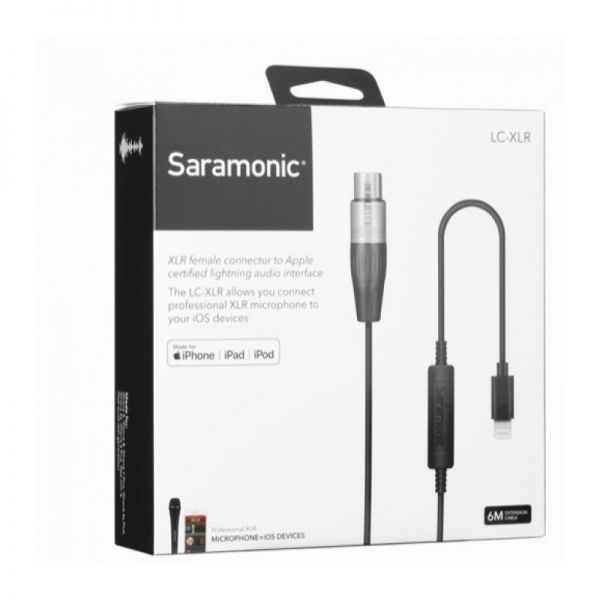 Кабель переходник Saramonic LC-XLR с XLR на Apple Lightning Audio