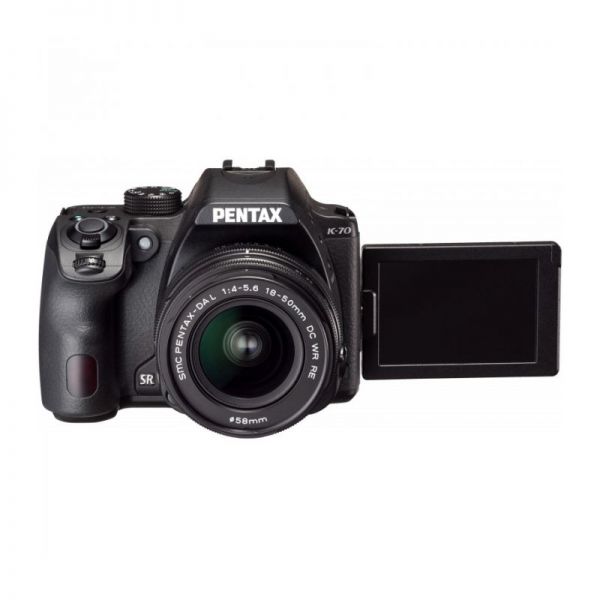 Зеркальный фотоаппарат Pentax K-70 body + объектив DA L 18-50 WR черный