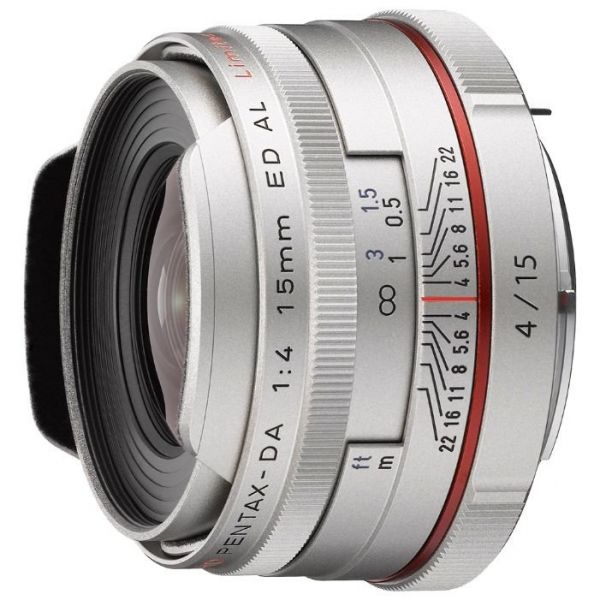 Объектив Pentax DA 15mm f/4 Limited HD серебряный