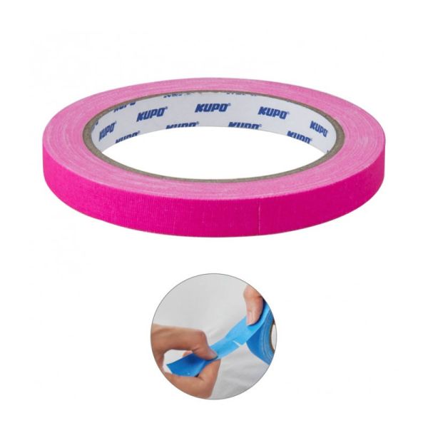 KUPO CS-1215PK Cloth Spike Tape pink 12mm x 13,72m Скотч розовый